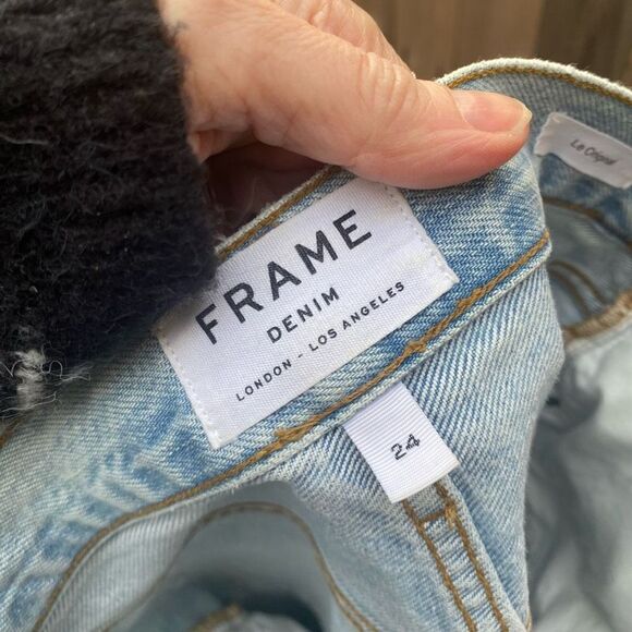 Frame Le Original Ripped High Waist Crop Jeans size 24 - Picture 8 of 10